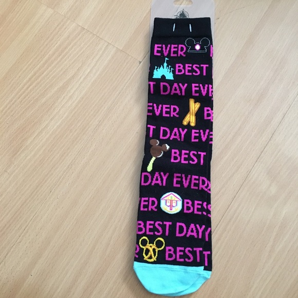 Disney Accessories - Disney Parks Best Day Ever Socks NWT